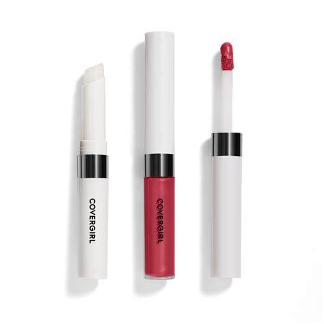 Covergirl Outlast All Day Lip Color Liquid Lipstick And Moisturizing Topcoat Longwear Ever Red