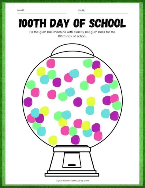 100th Day Of School Gumball Machine Video Video 100 Days Of