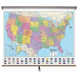 Us Advanced Political Wall Map Shop Classroom Maps