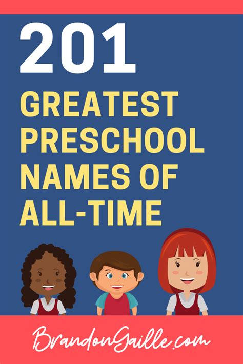 list of 201 creative preschool names preschool names daycare names school names ideas