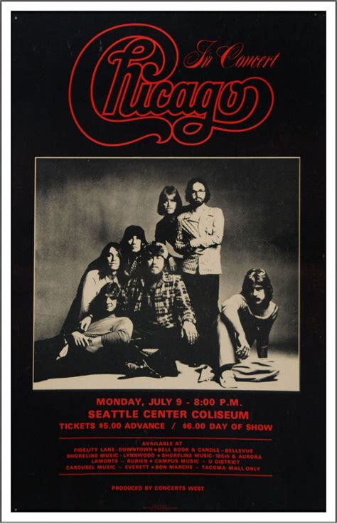 Chicago The Band Concert Poster 07091970 Concert Posters Music