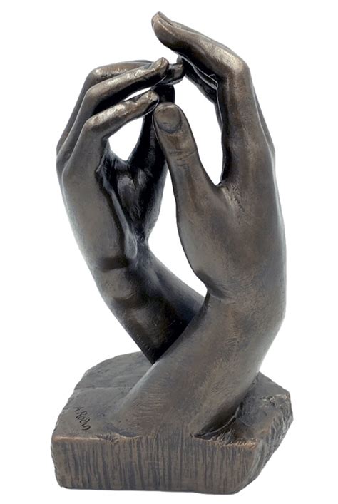 dekoration möbel and wohnen cold cast bronze hands romantic sculpture inspired by the cathedral by