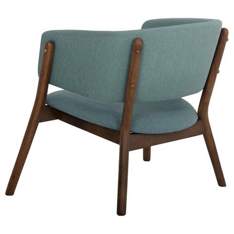 Click image for more info. Modrest Dante Modern Accent Chair - Blue and Walnut (Set ...