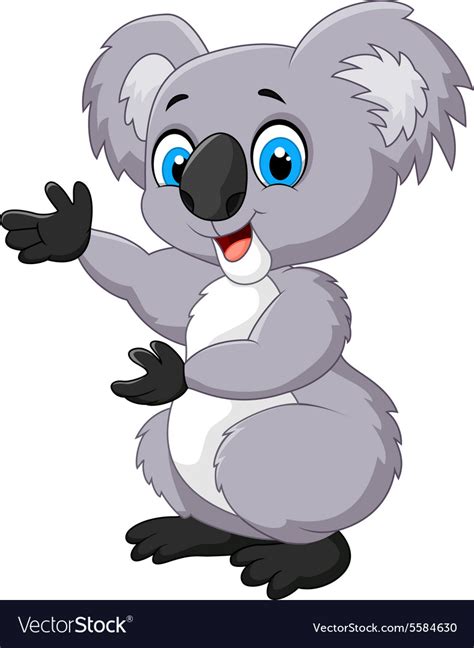 Happy Cartoon Koala Royalty Free Vector Image Vectorstock