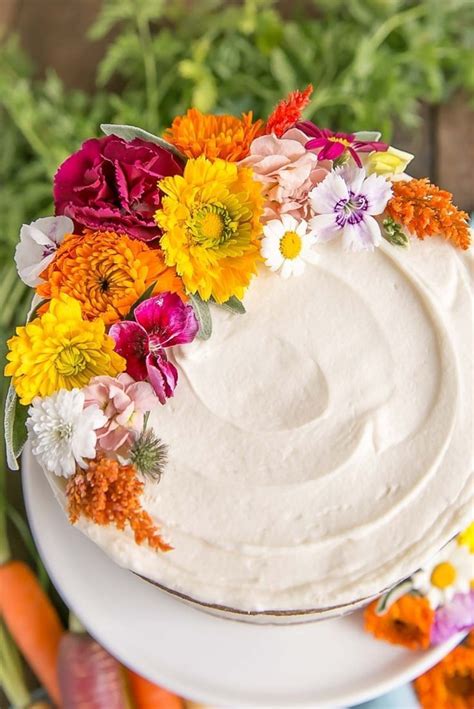 We did not find results for: Close up of edible flowers on carrot cake - Cake ideas - # ...