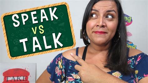 Aprende En Ingl S Las Diferencias Entre Speak Y Talk Youtube