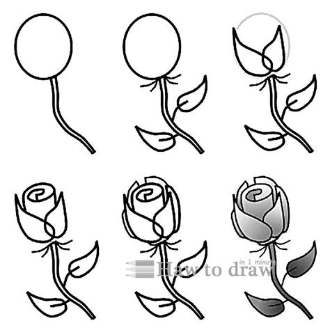 How To Draw A Rose With Pencil