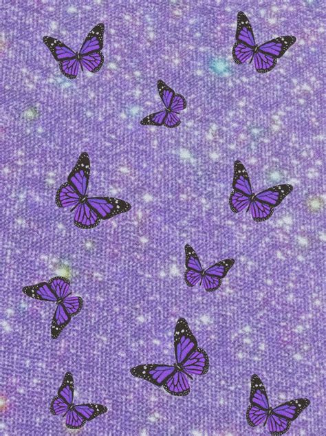 Aesthetic Purple Sparkle Butterfly Background 🦋 Fondos De Pantalla De