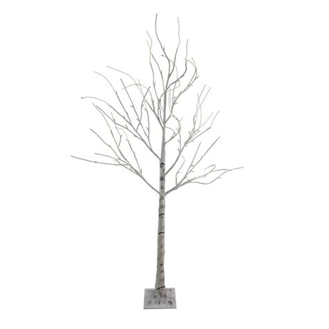 6 Lighted Christmas White Birch Twig Tree Outdoor Decoration Warm