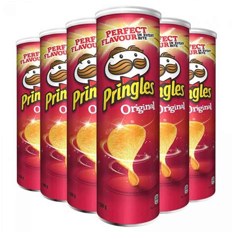 Pringles Original Flavour Potato Crisps Chips Snack Can Tubes Pack Of