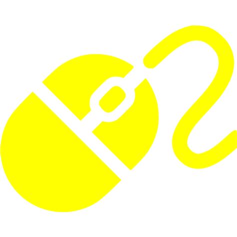 Yellow Mouse Icon Free Yellow Computer Hardware Icons