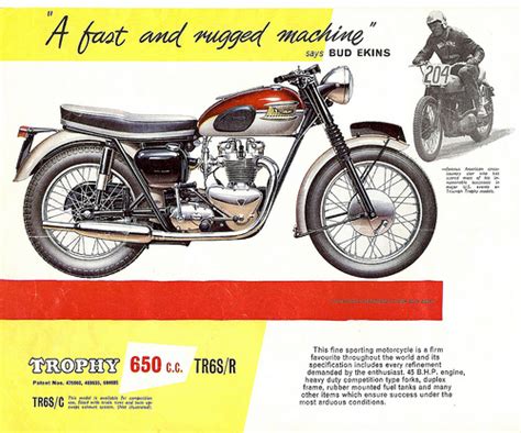 Triumph Sales Brochures Classic Motorbikes