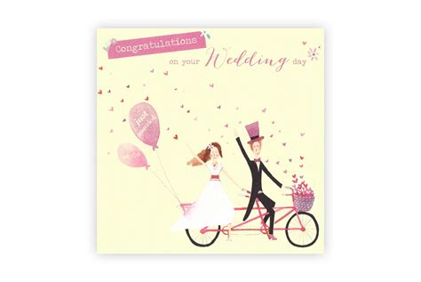 just married bicycle wedding card cyclemiles