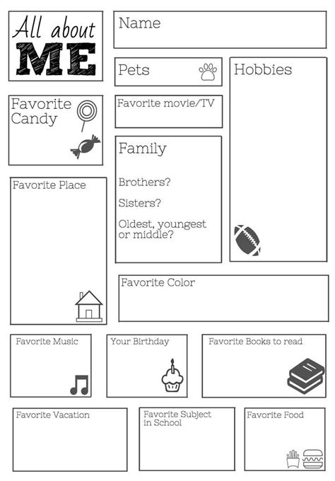 Each of the sentences in the worksheet has been placed on a cartoon sign. Freebie! Great for the holidays. All about me worksheet ...