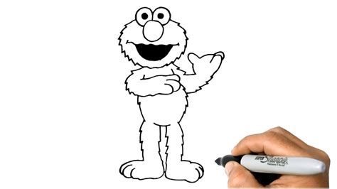 How To Draw Elmo Easy Drawing Step By Step Cartoon Character Youtube