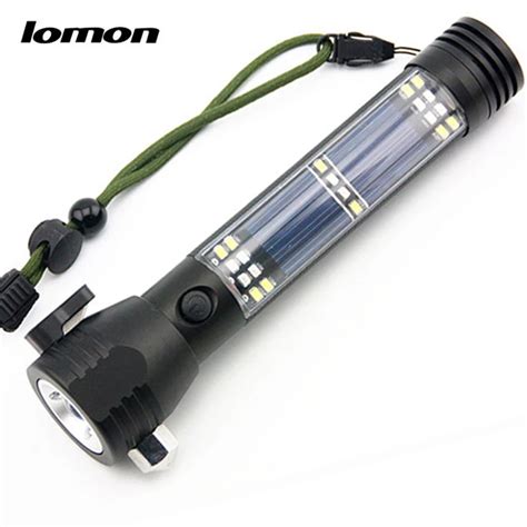 Solar Rechargeable Portable Cree Led Flashlights Torches Usb Charging