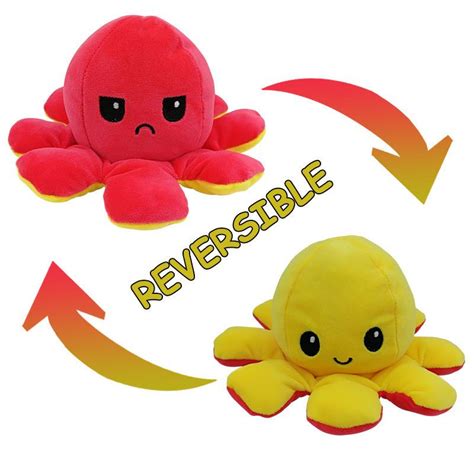 Buy Cute Octopus Reversible Plush Double Sided Flip Octopus Soft Toys