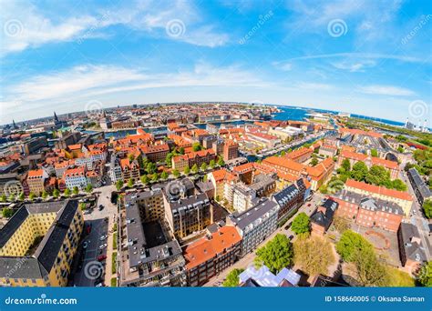 Beautiful Aerial View Of Copenhagen From Above Denmark Stock Image