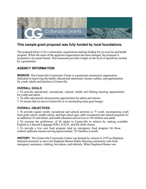 40 Grant Proposal Templates Nsf Non Profit Research Templatelab