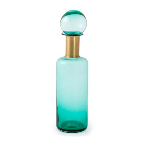 Teal Glass Bottle Set Richard Grafton Interiors