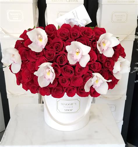 Mfs 50 Roses X Orchids Box In Maywood Ca Maggies Flower Shop