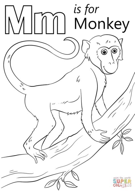 Get This Letter M Coloring Pages Monkey Yfg3m