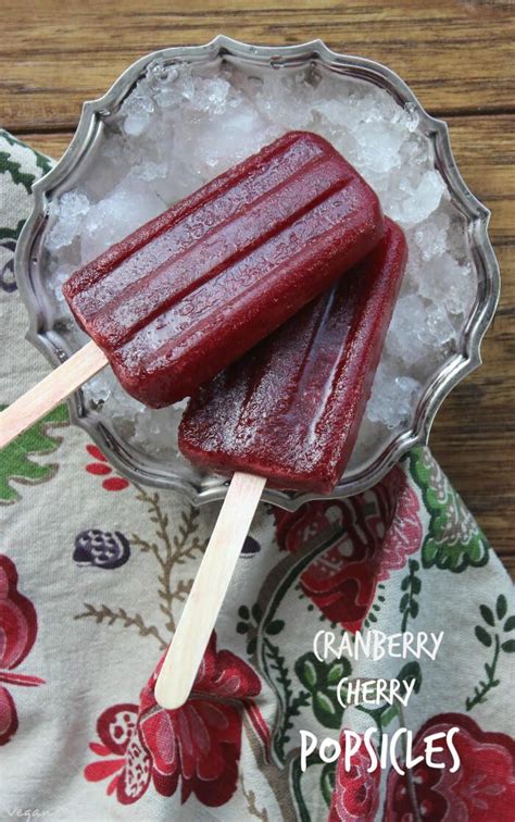 Cranberry Cherry Popsicles Vegan In The Freezer Popsicle Recipes