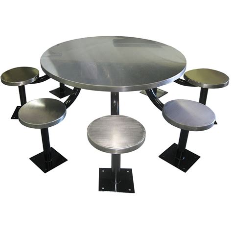 8 Seat Round Stainless Steel Table Kryptomax