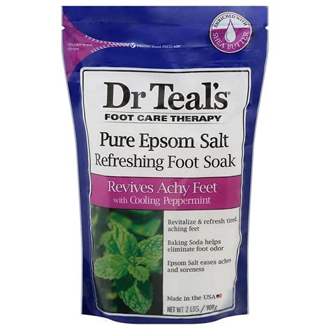 Dr Teals Epsom Salt Cooling Peppermint Foot Soak Shop Bubble Bath