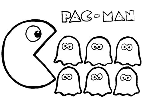 Pacman Ghost Coloring Pages Pac Man Drawing Ghosts Color Maze Printable