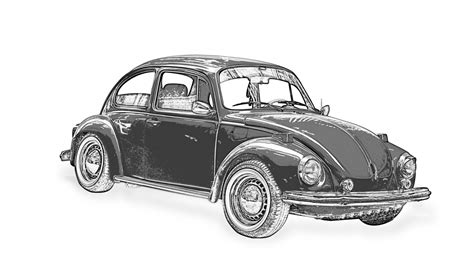 Car Volkswagen Beetle Drawing Free Stock Photo Public Domain Pictures