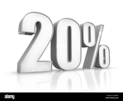White Twenty Percent Stock Photo Alamy