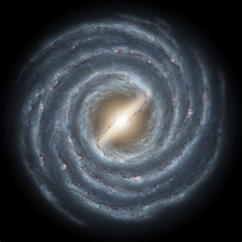 Спиральная галактика с перемычкой в созвездии рак (ru); La Vía Láctea como una galaxia espiral barrada