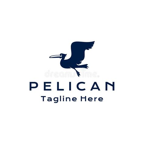 Pelican Bird Logo Design Vector Illustration Template Stock Vector