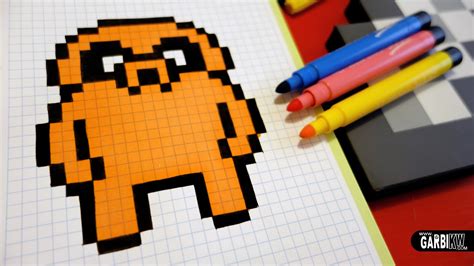 Pues simplemente dejare está basura y me retiraré. Handmade Pixel Art - How To Draw Jake the Dog #pixelart