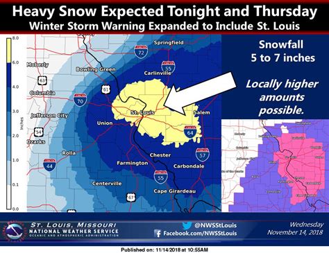 Nws St Louis On Twitter The Winter Storm Warning Has Been Expanded