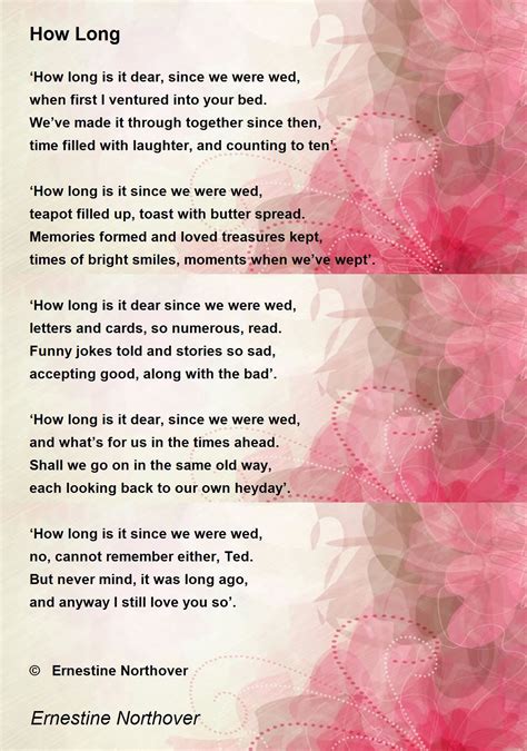 How Long How Long Poem By Ernestine Northover