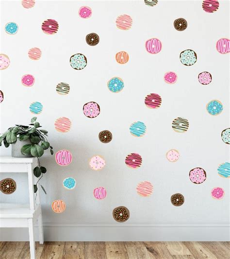 Doughnuts Wall Decals Peel And Stick Repositionable Stickers Etsy