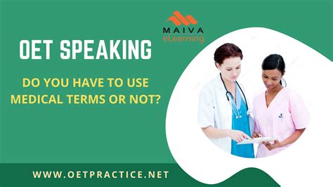 Oet Speaking Do You Have To Use Medical Terms Or Not