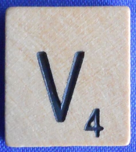 Scrabble Tiles Replacement Letter V Natural Wooden Craft Game Piece