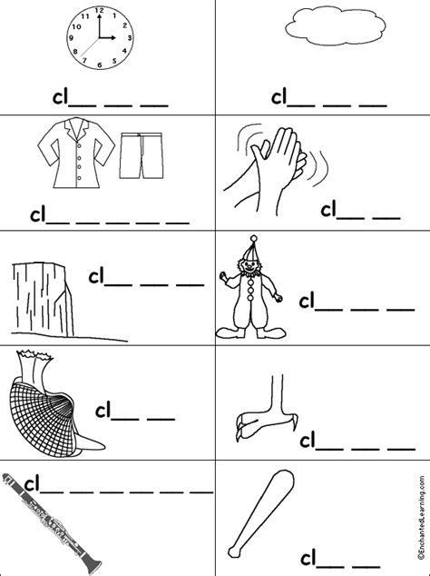 This consonant blends fl, bl, and gl printable worksheet will help your child master phonics in no time using fun and colorful pictures! Grade 1 Bl Blends Worksheets / Beginning Consonant Blends ...