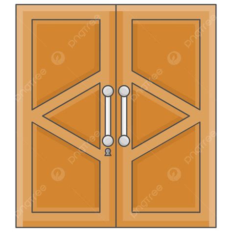 Brown Door Design Vector Door Design Vector Png And Vector With