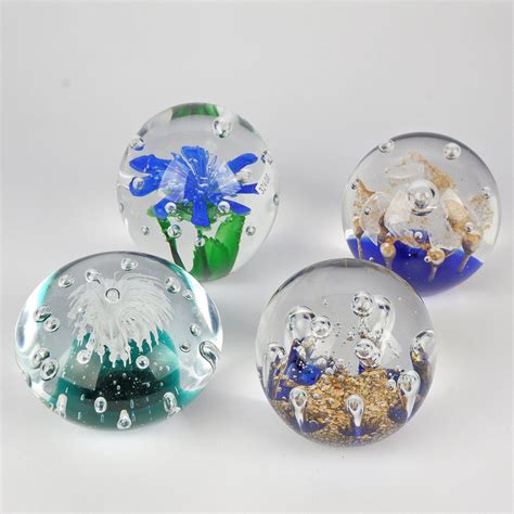 Four Various Art Glass Paperweights Lot 1157079 Allbids