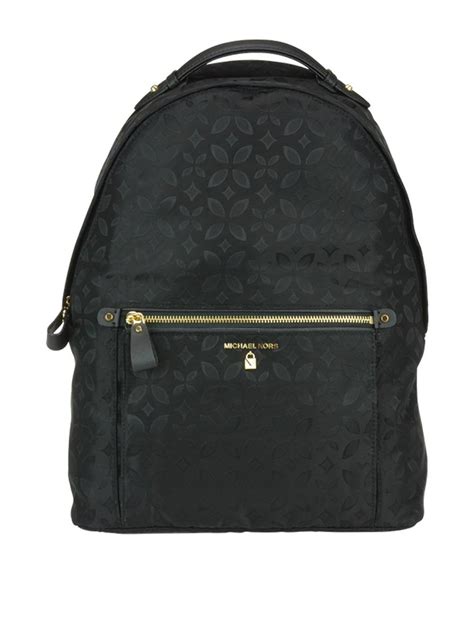 Backpacks Michael Kors Kelsey Black Floral Nylon Large Backpack