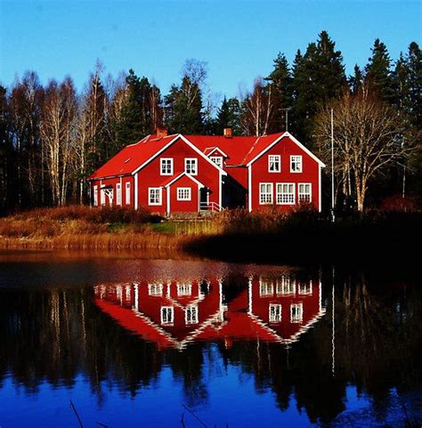 Red Swedish House By Alain Safa Swedish House Red Houses Sweden House