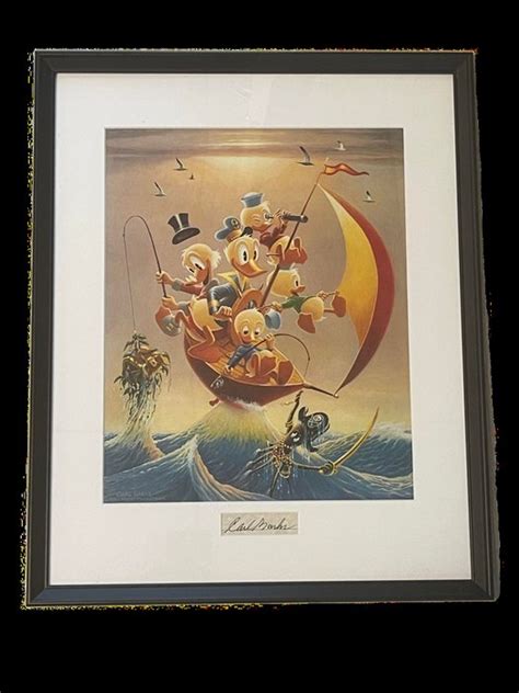 Carl Barks Matted Print With Signature Insert Sailing Catawiki
