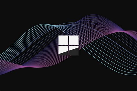 Logo Windows Logo Microsoft Lines Waveforms Simple Background