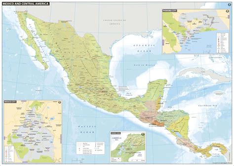Mexico And Central America Map With Capitals World Ma - vrogue.co