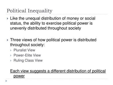Ppt Social Inequality Chapter 4 Political Inequality Powerpoint