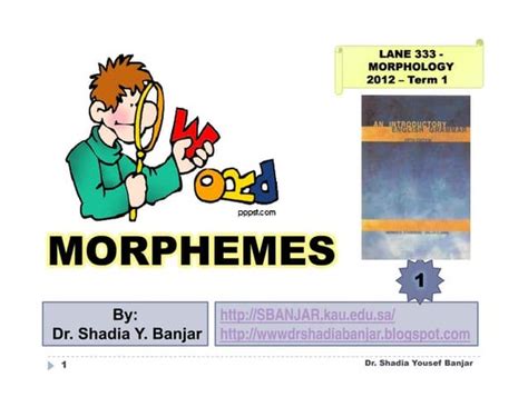 Words Morphology Presentation Dr Shadia Y Banjar